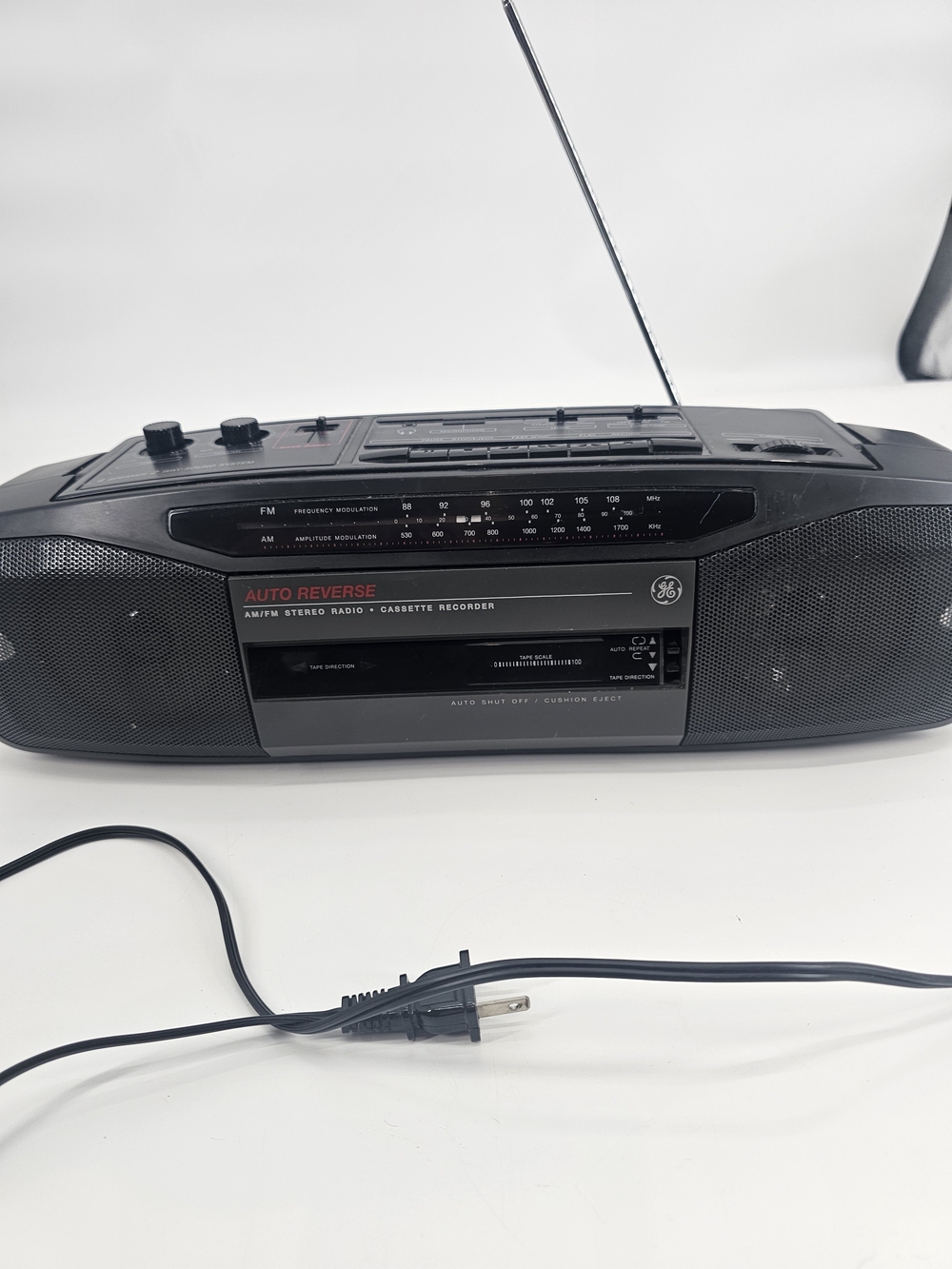 Vintage GE Dual Cassette Boombox Auto Reverse